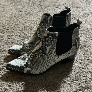 Faux reptile booties